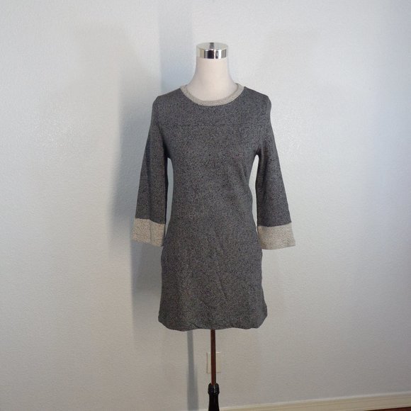 FC Jeans Gray Sweater Knit Tunic Dress Pockets Women's US 6 Above Knee - Picture 1 of 6
